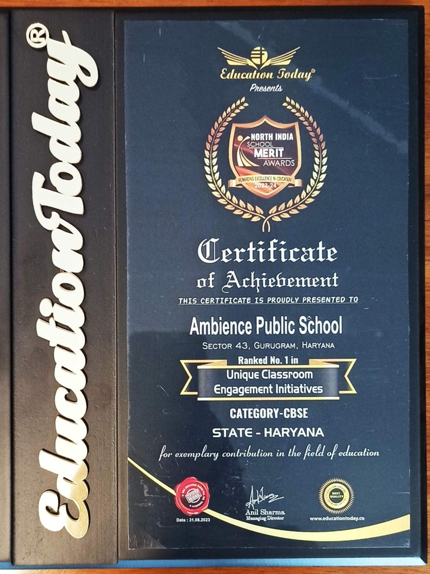 Awarded Rank 1 for 'Unique Classroom Engagement Practices'-3